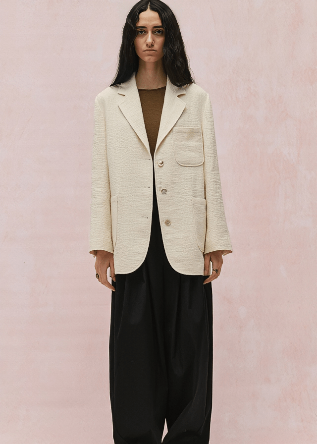 OVERSIZED LINEN BLAZER - Vera Lumina