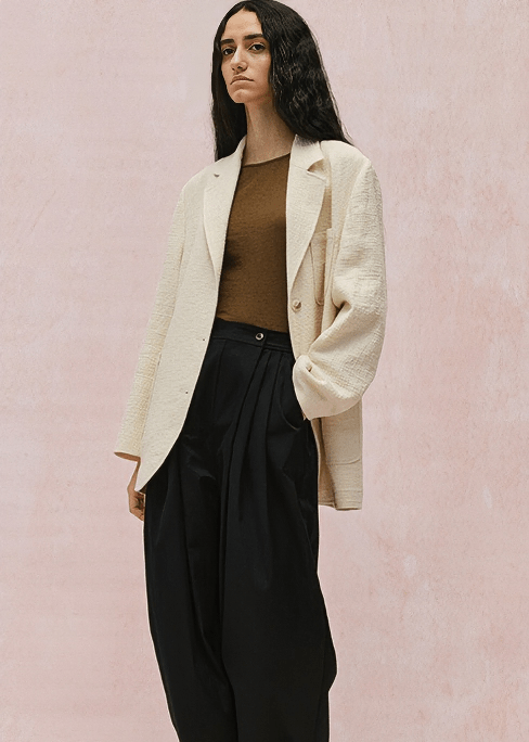 OVERSIZED LINEN BLAZER - Vera Lumina