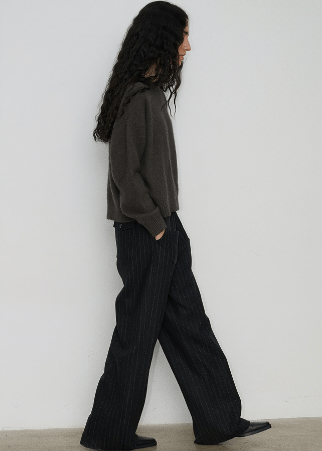 OVERSIZED RIBBED KNIT PULLOVER - Vera Lumina