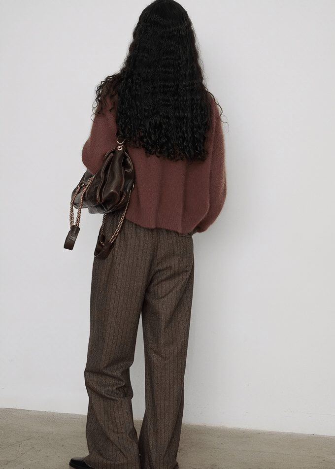 OVERSIZED RIBBED KNIT PULLOVER - Vera Lumina