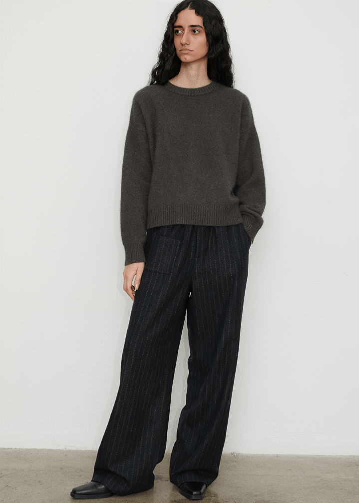 OVERSIZED RIBBED KNIT PULLOVER - Vera Lumina