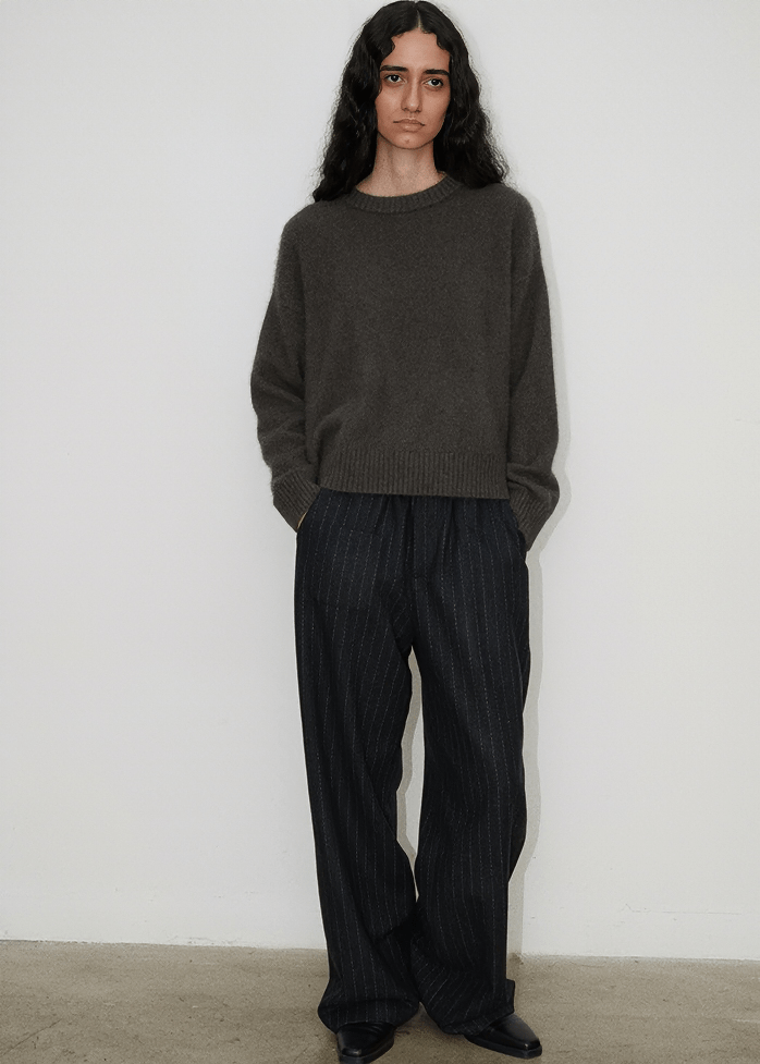 OVERSIZED RIBBED KNIT PULLOVER - Vera Lumina
