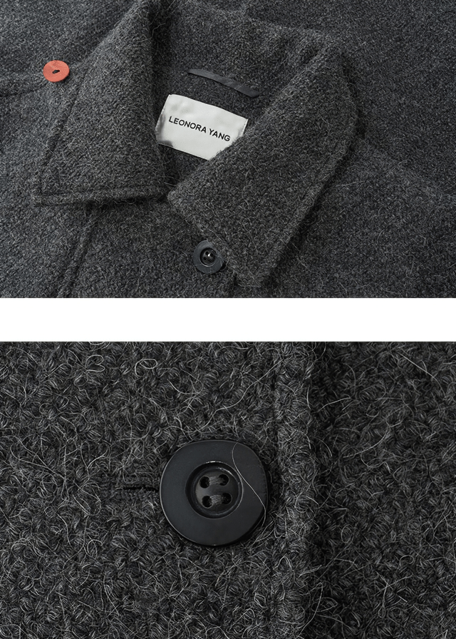 OVERSIZED TEXTURED LONGLINE COAT - Vera Lumina