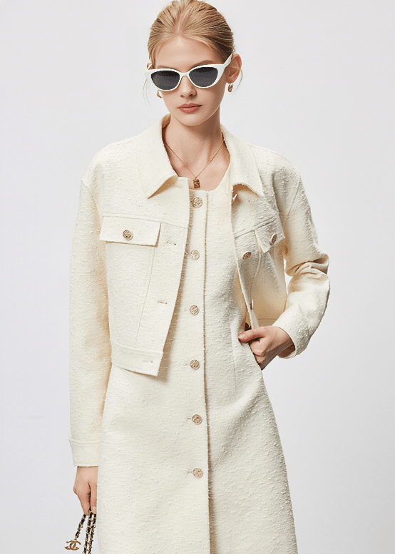 OVERSIZED TWEED UTILITY JACKET - Vera Lumina