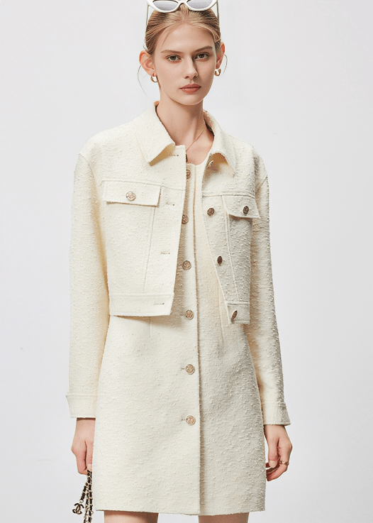 OVERSIZED TWEED UTILITY JACKET - Vera Lumina