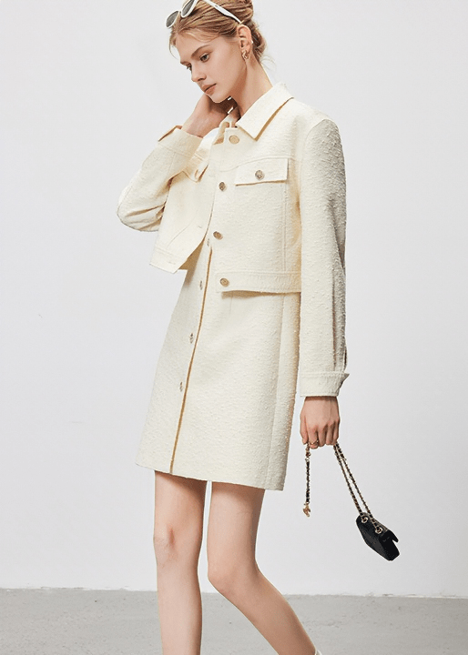 OVERSIZED TWEED UTILITY JACKET - Vera Lumina