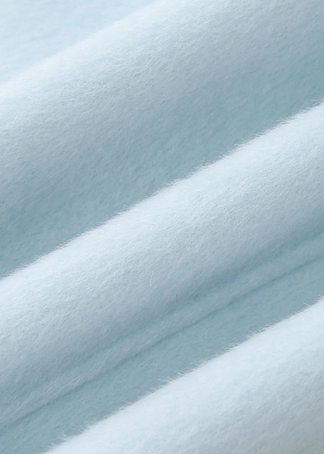 pastel blue contrasting cocoon woolen coat - Vera Lumina