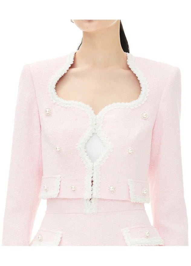 patchwork embroidered shorts jacket - Vera Lumina