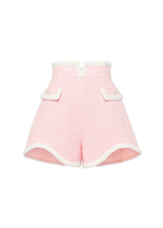 patchwork embroidered shorts skirt - Vera Lumina