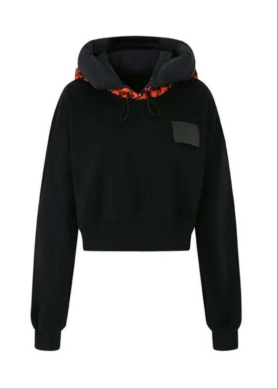 Patchwork houndstooth sweat shirt - Vera Lumina