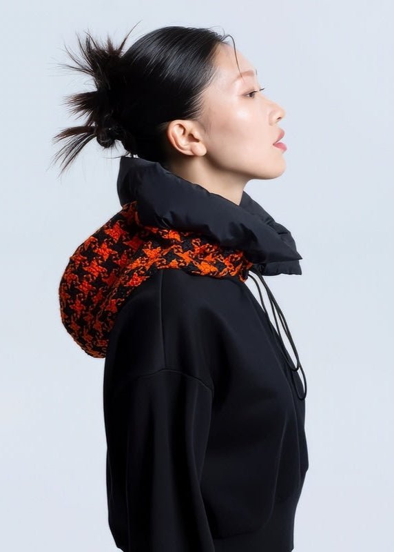 Patchwork houndstooth sweat shirt - Vera Lumina