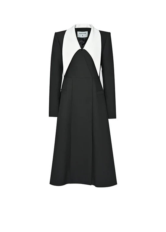 peak - necked collar dress - Vera Lumina