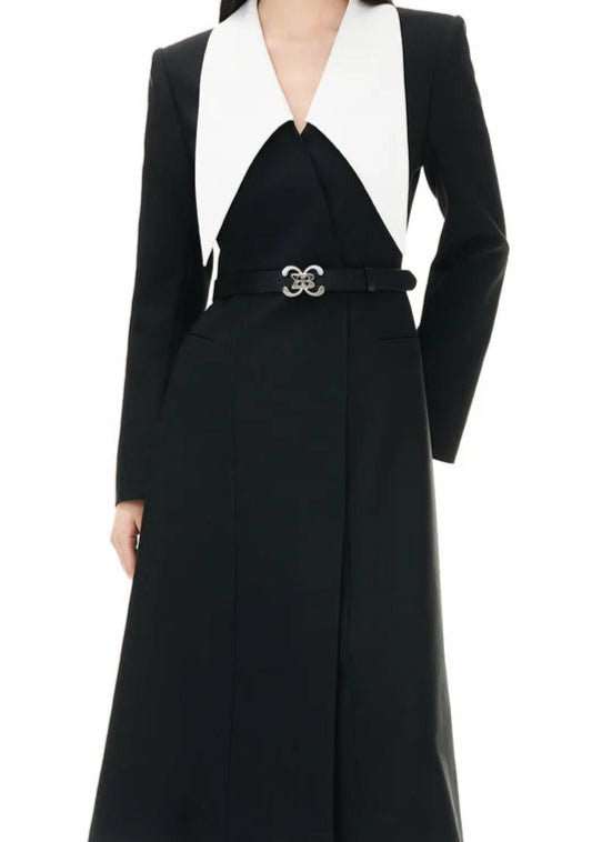 peak - necked collar dress - Vera Lumina