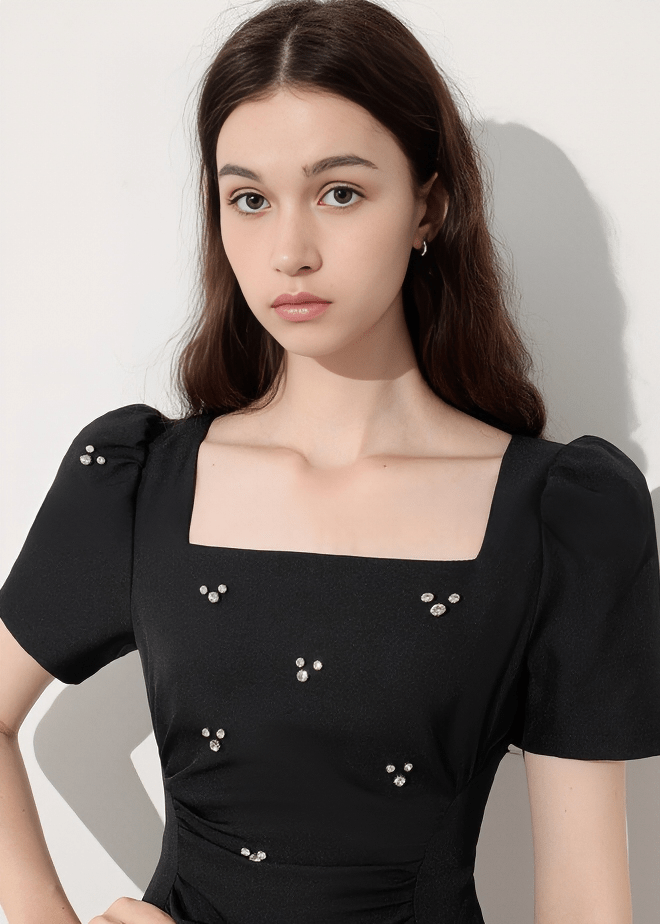 PEARL SCATTERED WRAP DRESS - Vera Lumina
