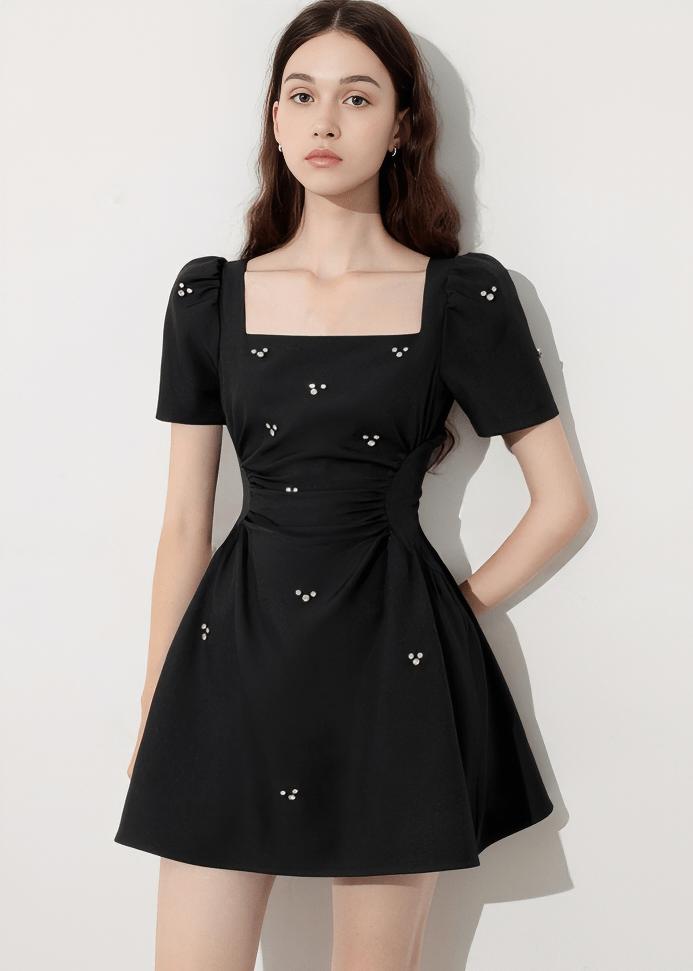 PEARL SCATTERED WRAP DRESS - Vera Lumina