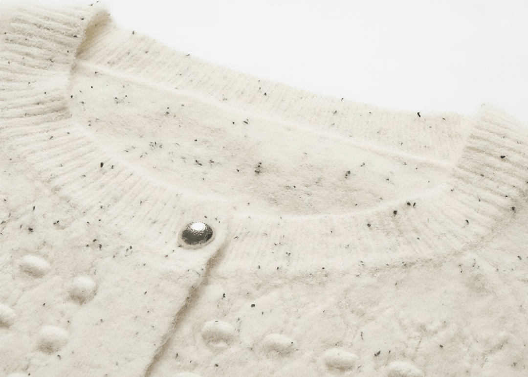 PEARL SPECKLE CABLE CARDIGAN - Vera Lumina
