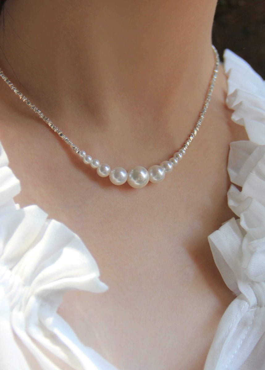 Pearl sterling necklace - Vera Lumina