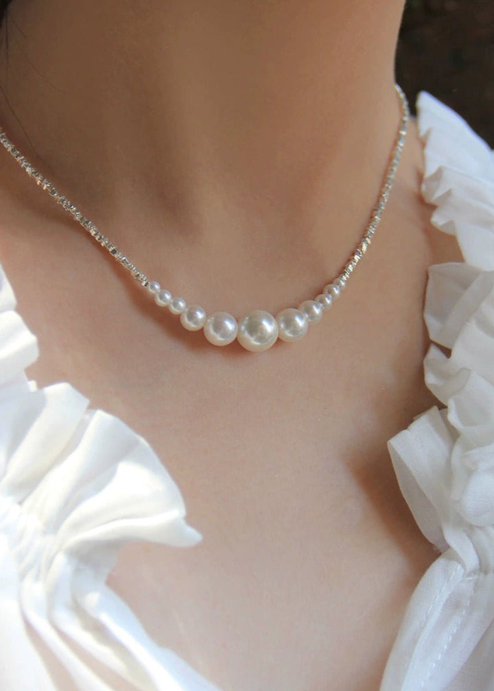 Pearl sterling necklace - Vera Lumina