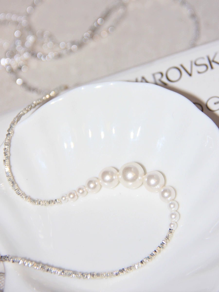 Pearl sterling necklace - Vera Lumina