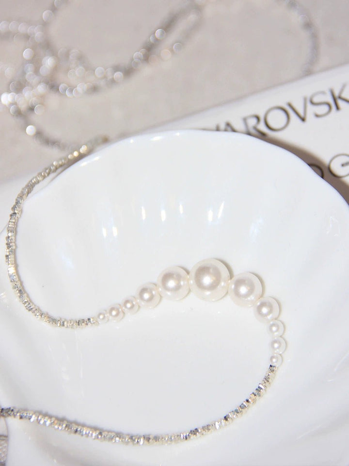 Pearl sterling necklace - Vera Lumina
