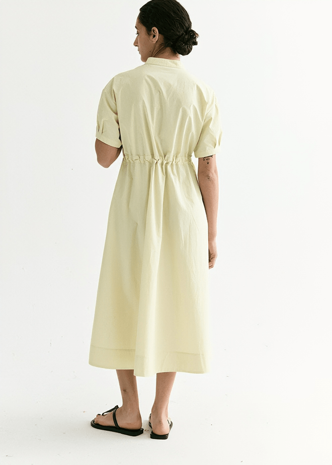 PINTUCK FRONT TIE WAIST DRESS - Vera Lumina