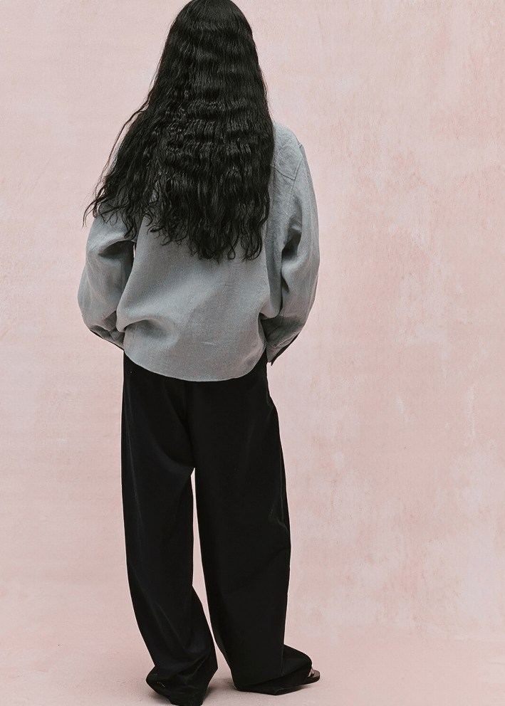 PLEATED DRAPE WIDE PANTS - Vera Lumina
