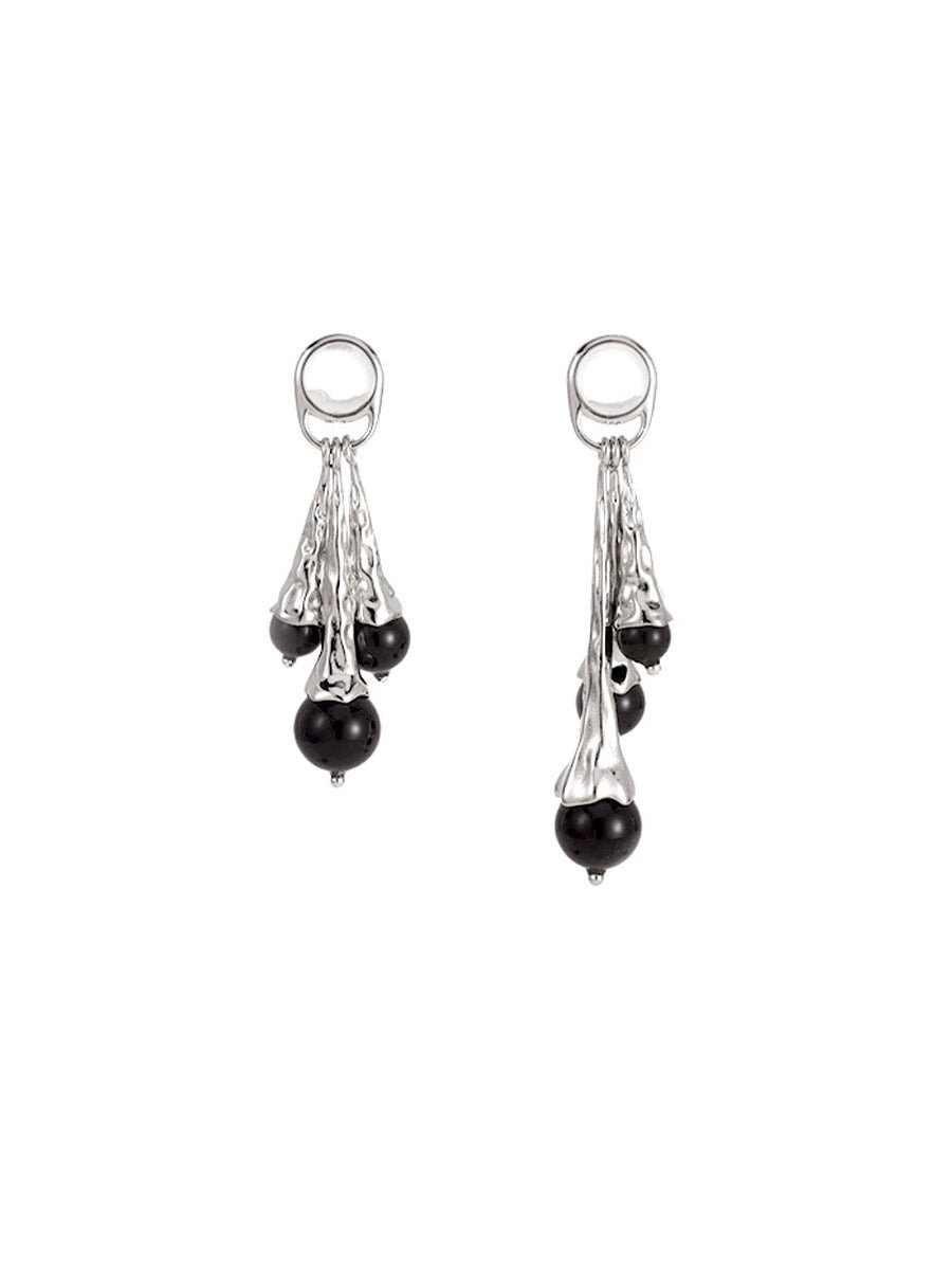 Pleated dress earrings - Vera Lumina