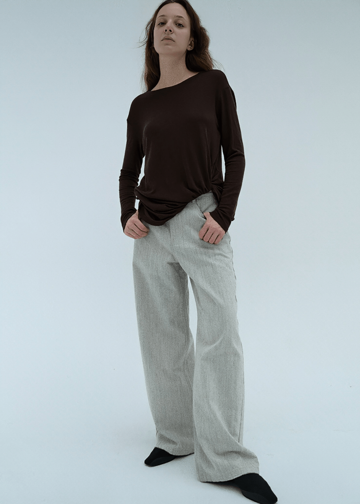 PLEATED WIDE PALAZZO PANTS - Vera Lumina