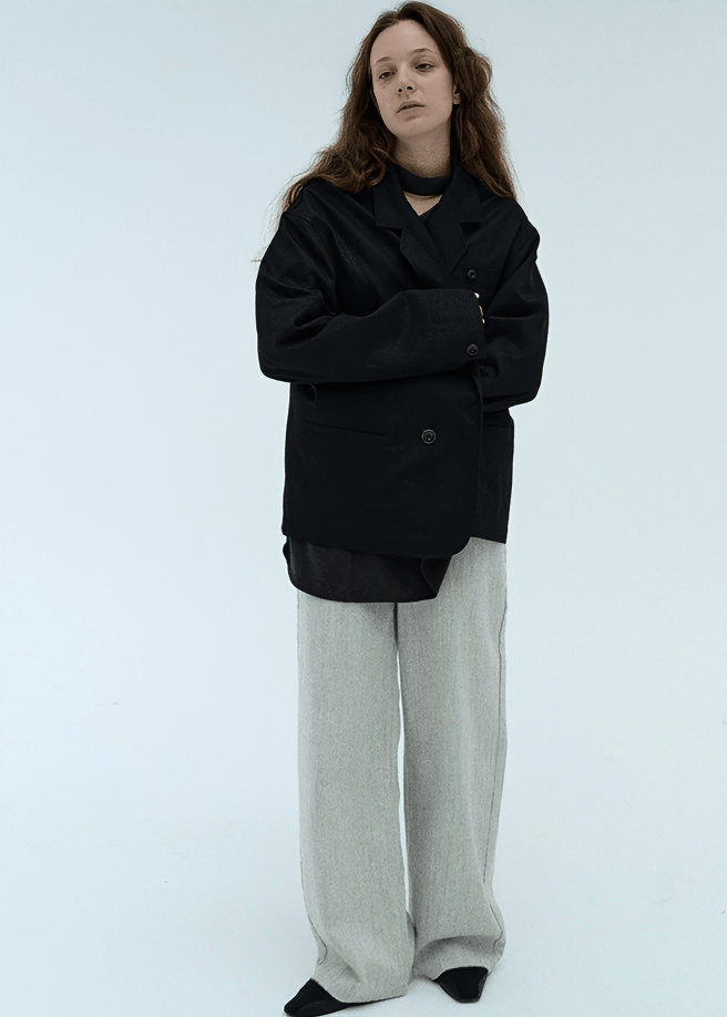 PLEATED WIDE PALAZZO PANTS - Vera Lumina