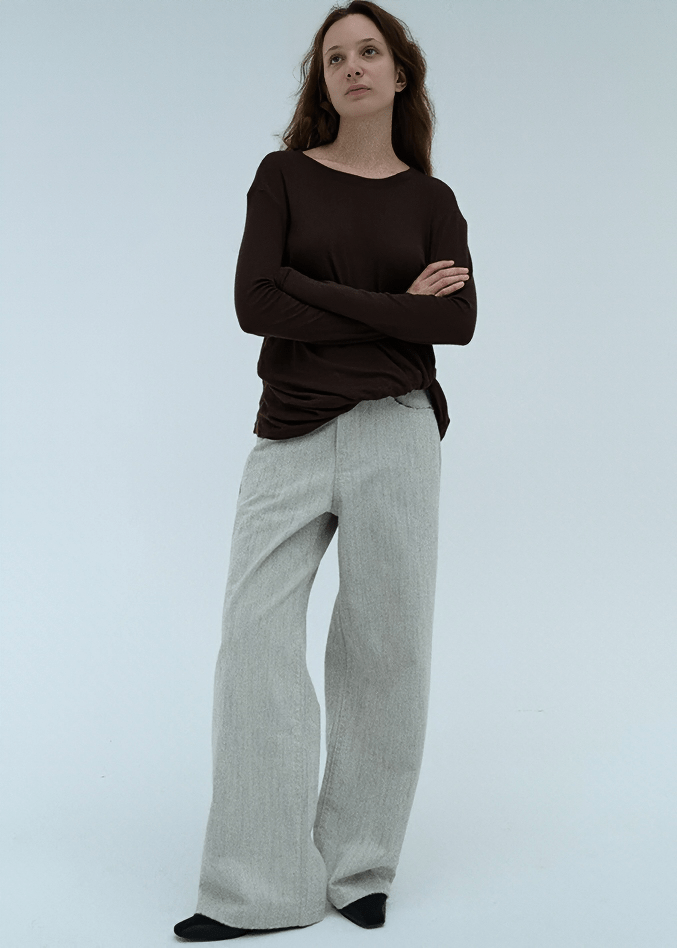 PLEATED WIDE PALAZZO PANTS - Vera Lumina