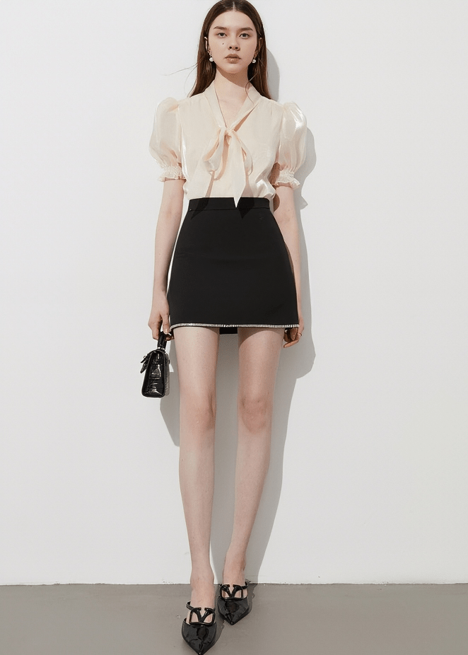 POET SLEEVE BOW TIE BLOUSE - Vera Lumina