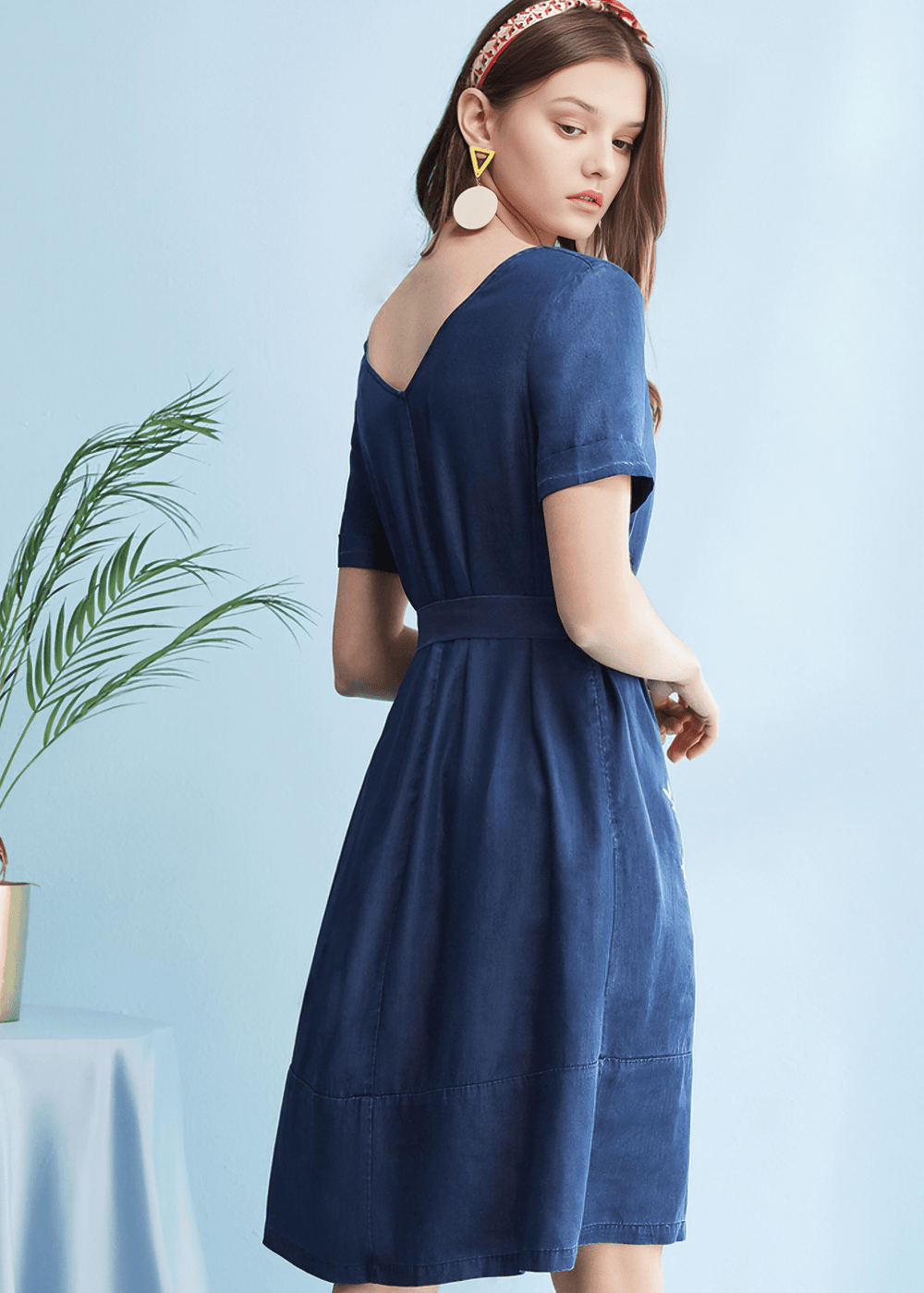 PRAIRIE BLOOM EMBROIDERED BELTED DRESS - Vera Lumina
