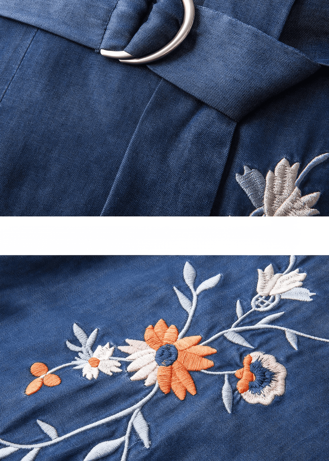 PRAIRIE BLOOM EMBROIDERED BELTED DRESS - Vera Lumina