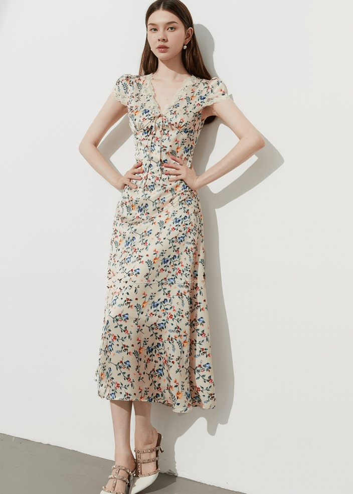 PRAIRIE BLOOM MIDI DRESS - Vera Lumina