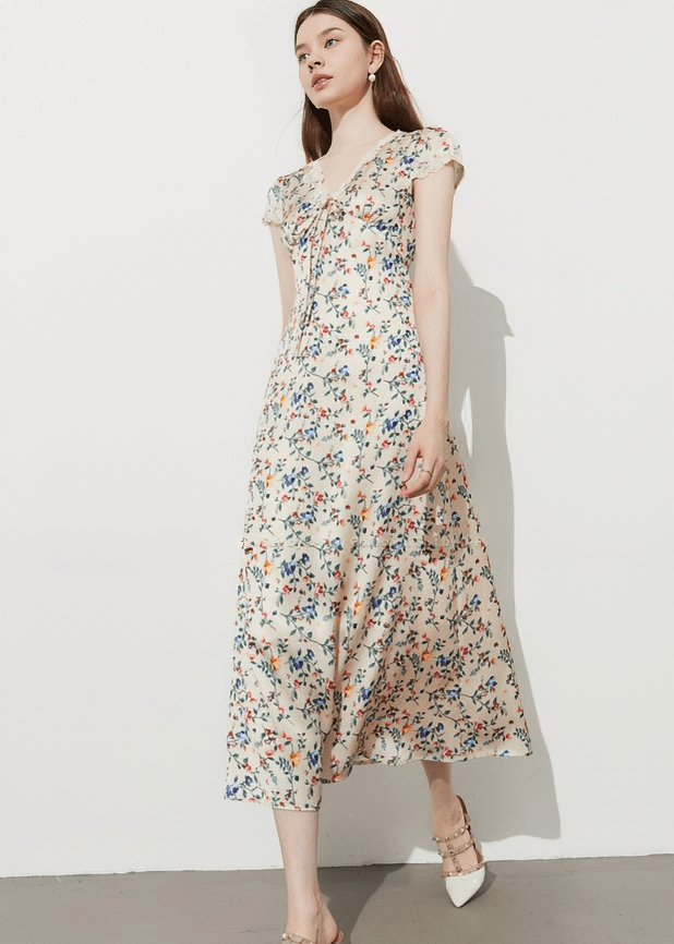 PRAIRIE BLOOM MIDI DRESS - Vera Lumina