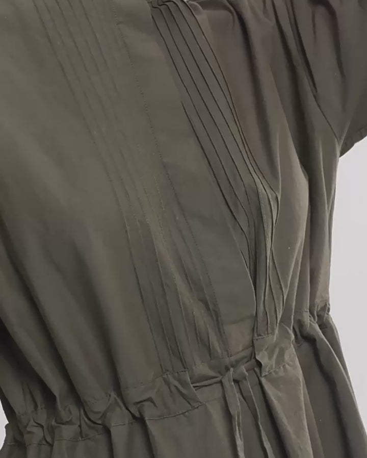 Robe de taille à cravate avant Pintuck