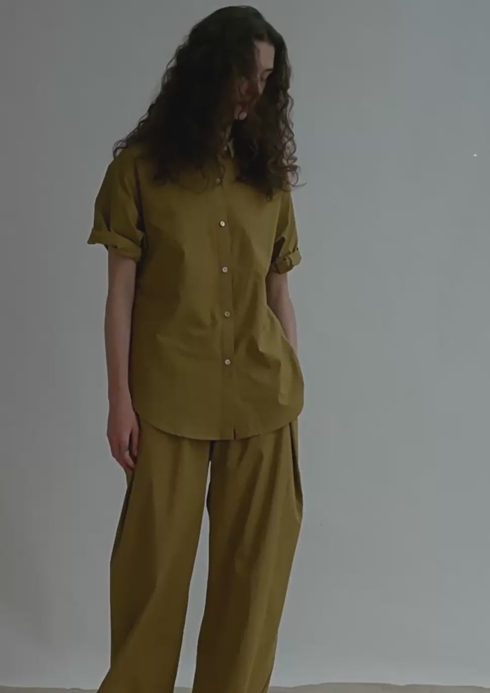Boxy Short Sleeve Button Up Shirt