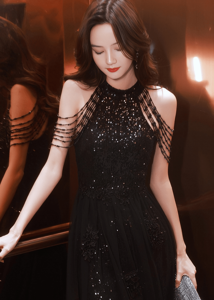 ビジューフリンジチュールマキシドレス - Vera Lumina