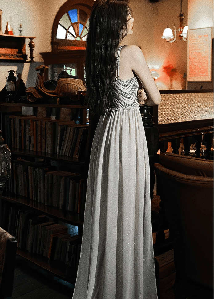 ドットチュールクロスマーメイドドレス - Vera Lumina