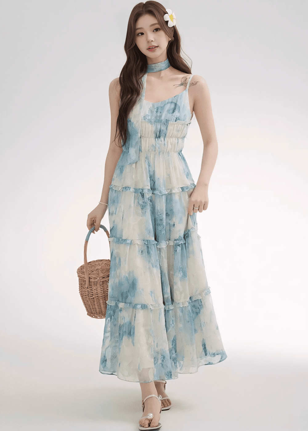 フローラルティアードキャミマキシドレス - Vera Lumina