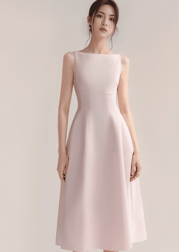 クラシックノースリーブフレアワンピース - Vera Lumina