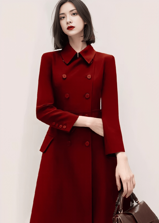 ダブルブレストフレアミディドレス - Vera Lumina