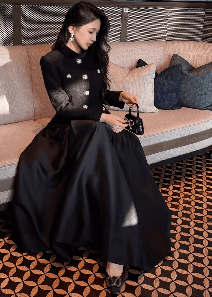 ビジューボタンベルトレースマーメイドドレス - Vera Lumina