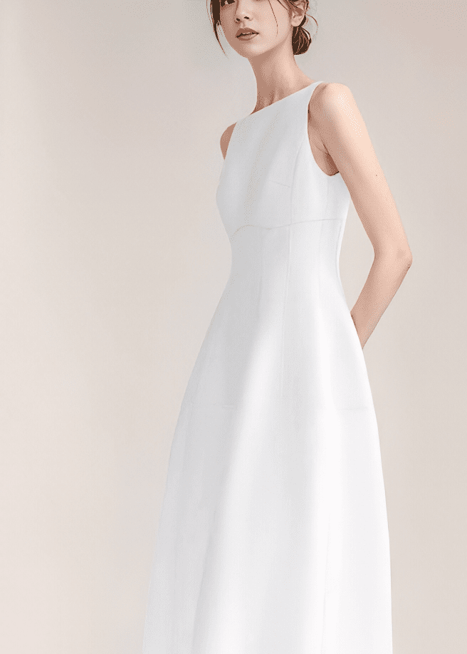 クラシックノースリーブフレアワンピース - Vera Lumina