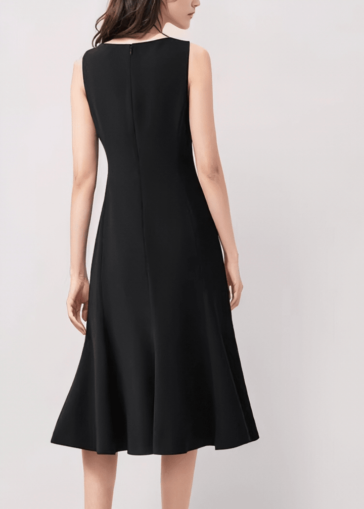 ボートネックマーメイドノースリーブワンピース - Vera Lumina