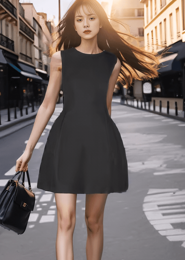 フィットフレアノースリーブドレス - Vera Lumina