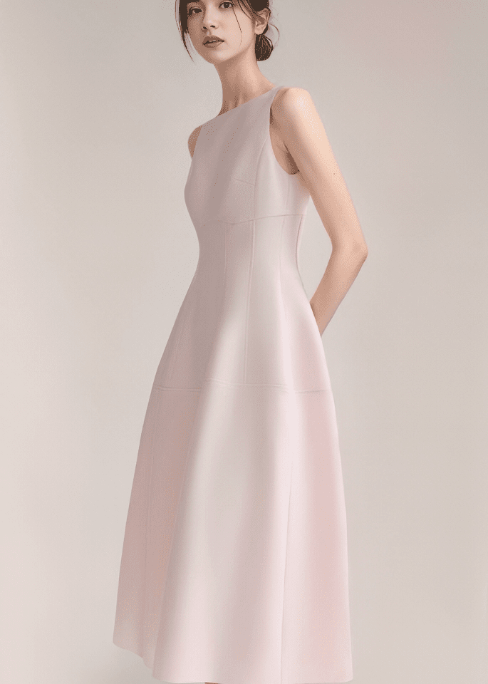 クラシックノースリーブフレアワンピース - Vera Lumina