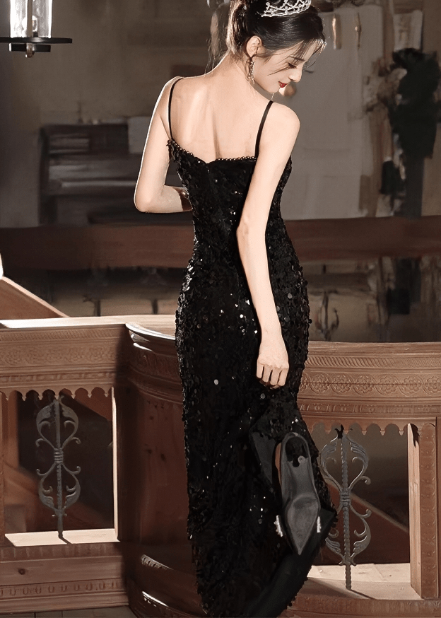 ビジューグリッタースパンコールマーメイドドレス - Vera Lumina