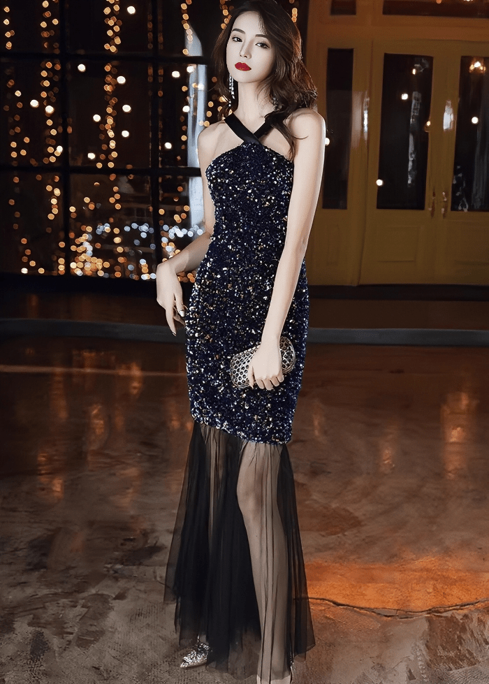 ホルタークロスシアーマーメイドドレス - Vera Lumina