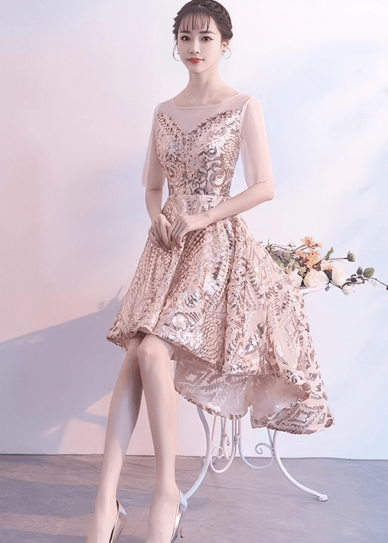 エンブロイダリーシアーフィッシュテールドレス - Vera Lumina